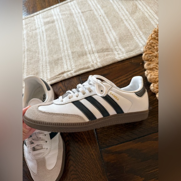 Adidas Samba White Black and Brown Sneakers - Picture 3 of 7